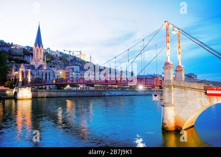 Lyon, Frankreich in einem schönen Sommertag Stockfoto