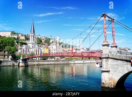 Lyon, Frankreich in einem schönen Sommertag Stockfoto