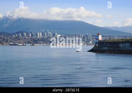 Brockton Point Lighthouse, Stanley Park, Vancouver Stockfoto