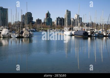 Coal Harbor Marina, Vancouver Stockfoto