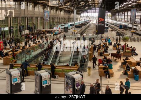 Gare du Nord Bahnhof in Paris Frankreich Stockfoto