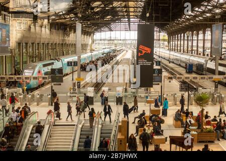 Gare du Nord Bahnhof in Paris Frankreich Stockfoto