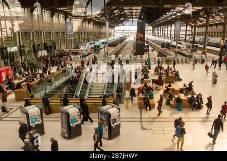 Gare du Nord Bahnhof in Paris Frankreich Stockfoto