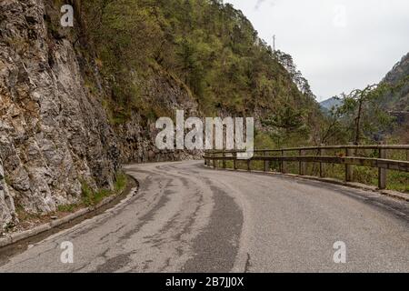 Bergpass in Valvestino in Italien Stockfoto