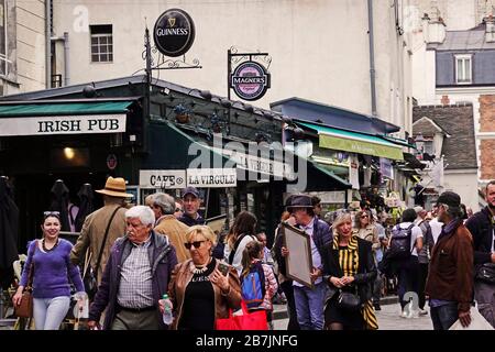 Irish Pub Montmartre Paris Frankreich Stockfoto