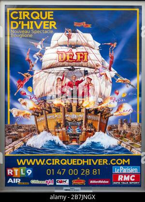 Cirque d'Hiver Winter Zirkus Poster Paris Frankreich Stockfoto