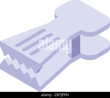 Metall-Haushaltsstift-Symbol, isometrischer Stil Stock Vektor