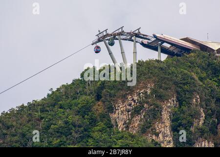 Seilbahn auf Langkawi in Malaysia Stockfoto