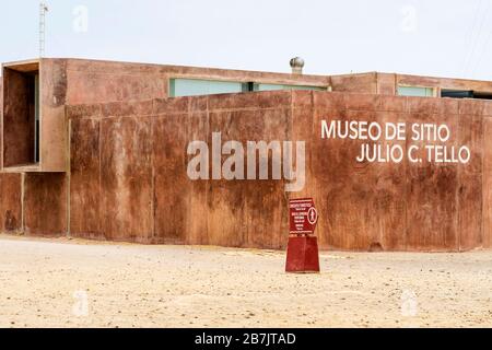 Julio C. Tello Museum, Paracas Kultur, Ica, Peru. Stockfoto