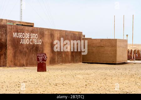 Julio C. Tello Museum, Paracas Kultur, Ica, Peru. Stockfoto