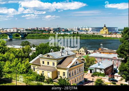 Stadtbild von Nischni Nowgorod in Russland Stockfoto