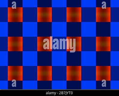 Abstrakter Hintergrund, schwarz, rot, Ultramarin, Gradientenviereck, geometrisch, Illustrationsmuster Stockfoto