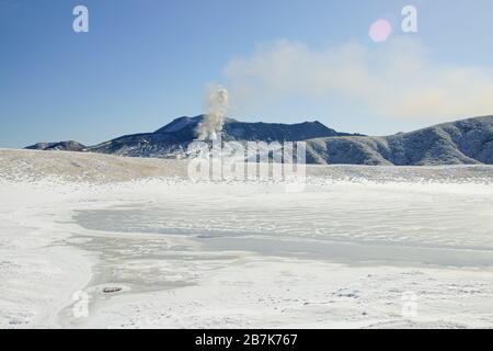 Mt. ASO im Winter Stockfoto