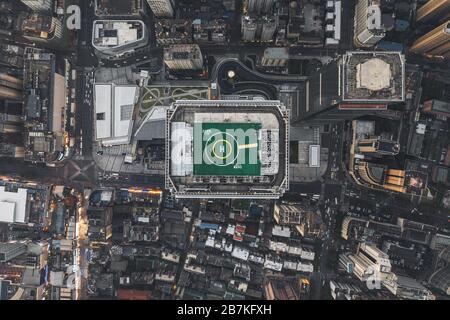 --FILE--eine Luftansicht des Changsha International Finance Square Tower T1, der der höchste Wolkenkratzer ist, provinziell und das zehnthöchste Gebäude Stockfoto