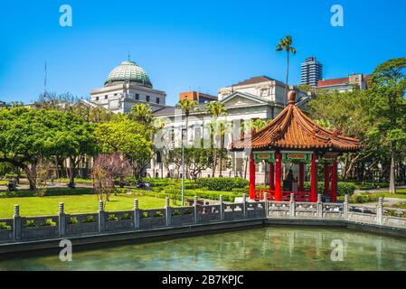 Landschaft von 228 Peace Park in Taipei, Taiwan Stockfoto