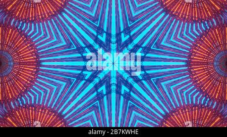 Abstrakter geometrischer Hintergrund mit bunten Linien, eine 3D-Rendering-Tapete Stockfoto