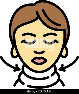 Symbol für eine Halskette zum Anheben. Outline Collier Vector Icon für Web-Design isoliert auf weißem Hintergrund Stock Vektor