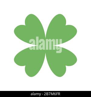 St. Patrick Lucky irish Day grünes Kleeblattsymbol Stock Vektor