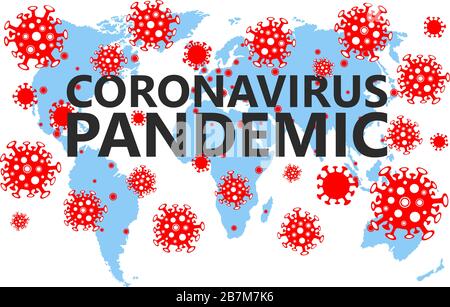 Globale Darstellung der pandemischen Vektoren des Coronavirus Stock Vektor