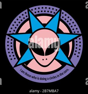 Alien-Vektorgrafiken Stock Vektor