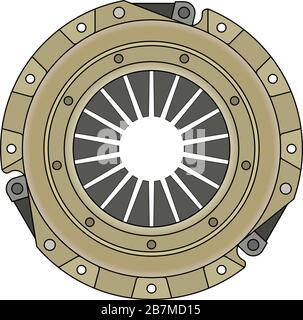 Kupplungsdruckplatte. Vektorgrafiken Stock Vektor