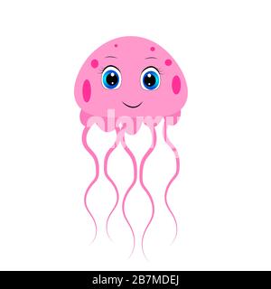 Süßer Quallen Cartoon Stockfoto