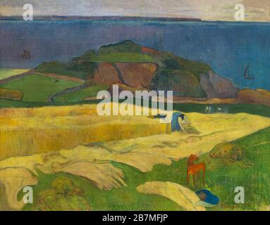 Harvest, Le Pouldu, Paul Gauguin, 1890, Stockfoto