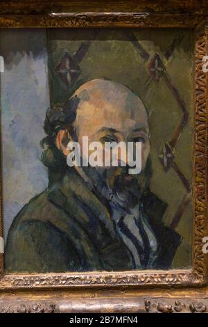 Selbstporträt, Paul Cezanne, ca. 1880, Stockfoto