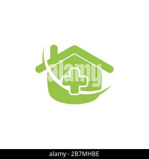 Home Plus Medical CUTE Logo Vector Stock Vektor