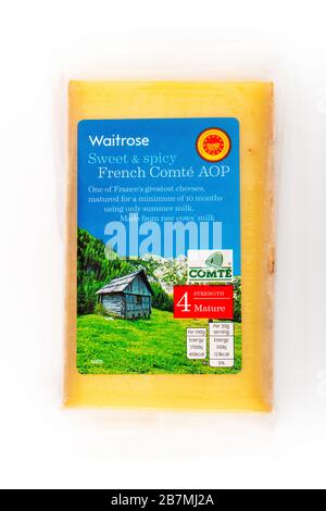 Waitrose französischer Comte AOP-Käse Stockfoto