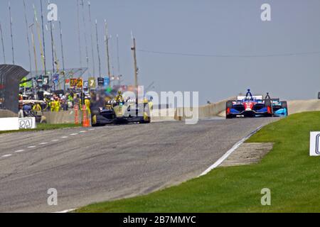 Elkhart Lake, Wisconsin - 23. Juni 2019: (Fahrer) NTT Indycar Race at Road America. Stockfoto