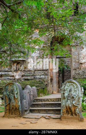 Lankatilaka buddhistischer Tempel in Polonnaruwa, Sri Lanka. Stockfoto