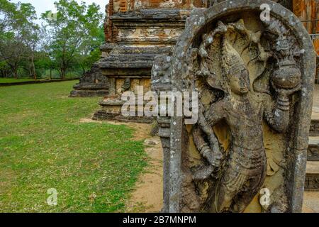 Lankatilaka buddhistischer Tempel in Polonnaruwa, Sri Lanka. Stockfoto