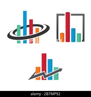 Satz von Business-Finance-Logo-Konzept Finanz-Vektor-Bild. Designvorlage für Business- und Finanzlogo-Vektorsatz Stock Vektor