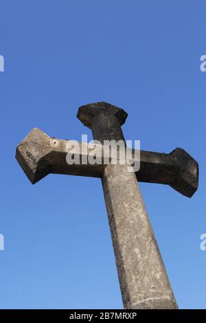 City-Cross, Llandaf, außerhalb der Llandaff Cathedral, Cardiff, Wales, Großbritannien Stockfoto