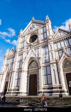 Basilika di Santa Croce di Firenze, Piazza di Santa Croce, Florenz, Italien Stockfoto