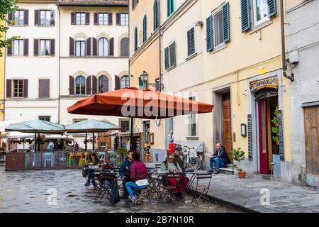 Piazza Santo Spirito, Oltrarno, Florenz, Italien Stockfoto