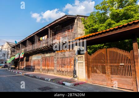 Tippang Road, Altstadt, Lampang, Nordthailand Stockfoto