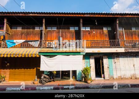 Tippang Road, Altstadt, Lampang, Nordthailand Stockfoto