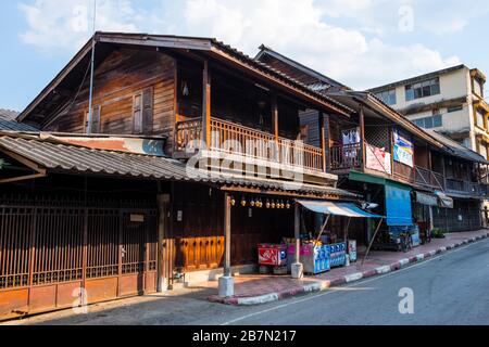 Tippang Road, Altstadt, Lampang, Nordthailand Stockfoto