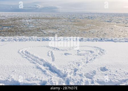 Extremer Winter auf der Insel Föhr, Nordsee, UNESCO-Welterbe, Nordfriesland, Schleswig-Holstein, Norddeutschland, Europa Stockfoto