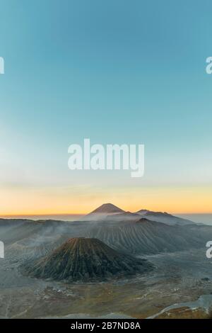 Vulkane Bromo Tengger-Semeru Nationalpark, Java Stockfoto