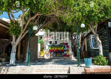 Matala, Pitsidia, Gemeindebezirken von Festos, Regionalbezirk Iraklio, Kreta, Griechenland Stockfoto