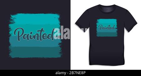 Auf T-Shirt Grafikdesign drucken, lackiert, isoliert auf Hintergrundvektor Stock Vektor