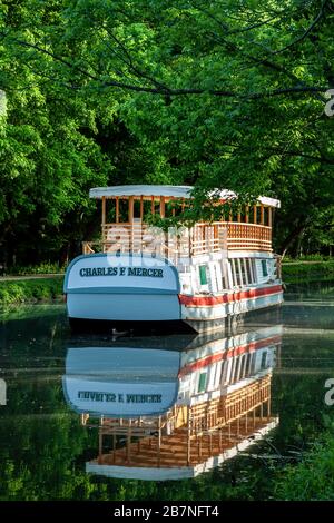 Charles F. Mercer Kanalboot, Chesapeake und Ohio Canal National Historic Park, Maryland USA Stockfoto