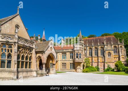 Viktorianische Architektur des Gothic Revival im Tyntesfield House, NR Wraxall, North Somerset, England, Großbritannien Stockfoto