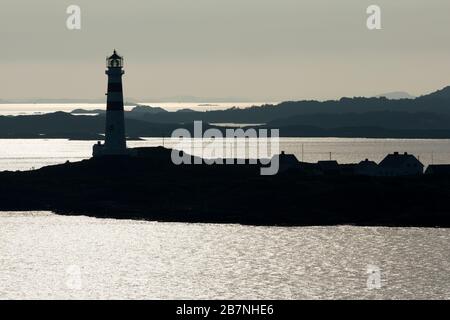 Oksoy Lighthouse, Kristiansand, Norwegen, Europa Stockfoto