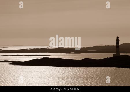 Oksoy Lighthouse, Kristiansand, Norwegen, Europa Stockfoto