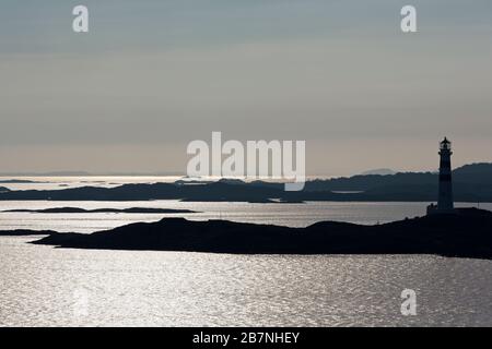 Oksoy Lighthouse, Kristiansand, Norwegen, Europa Stockfoto