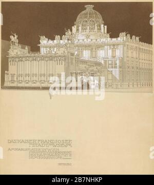 Entwurf für das Stadtmuseum Kaiser Franz Joseph am Wiener Karlsplatz, 1897-1898. Gefunden in der Sammlung des Wiener Museums. Stockfoto